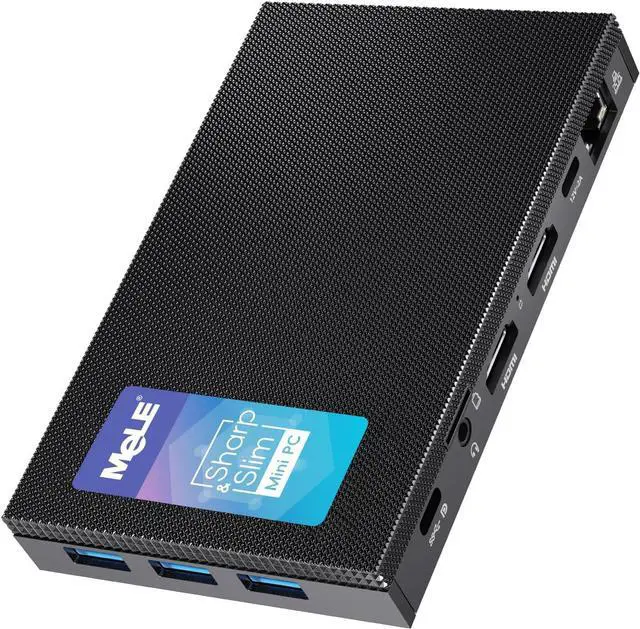 Main image of Fanless Mini PC, Celeron N5105, 8GB RAM, 128GB ROM, Full-Function USB-C, WiFi 5, Support Triple Screen Display, Slim Desktop PC on Industrial, Home, Office