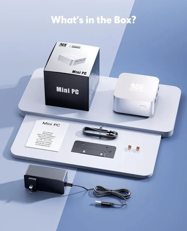 Alt view image 5 of 7 - Win11 Mini PC,12th Alder Lake N100 12GB LPDDR5 256GB M.2 SSD Mini Desktop Computers, Smaller Mini Pc with 3 HDMI Support 4K UHD, Dual Gigabit Ethernet, 2.4G/5G WiFi/BT4.2