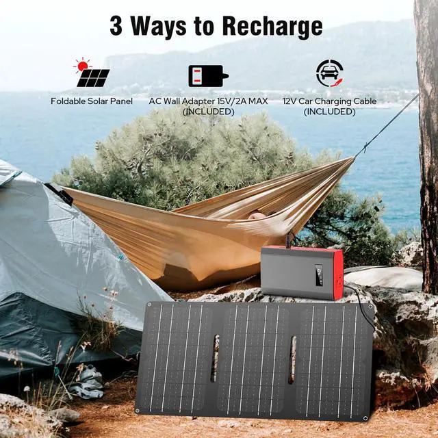Alt view image 3 of 7 - Portable Power Bank with AC Outlet, 65W 110V External Battery Pack 24000mAh Power Pack Portable Power Source Supply for Outdoor RV Tent Camping Home Office Emergency