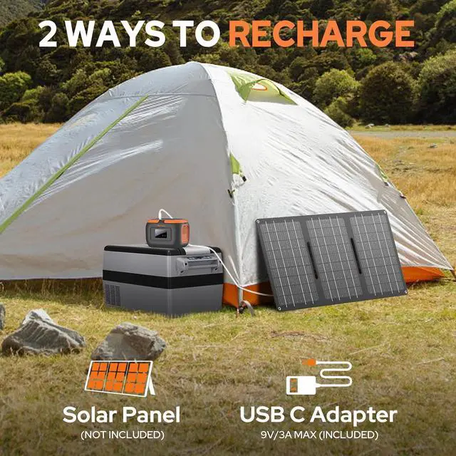 Alt view image 3 of 7 - Portable Power Station 120W, 110V Power Bank with AC Outlet, Portable Generator 97.6Wh External Lithium Battery Pack with USB C Input for Camping Home Use Van Life Adventure