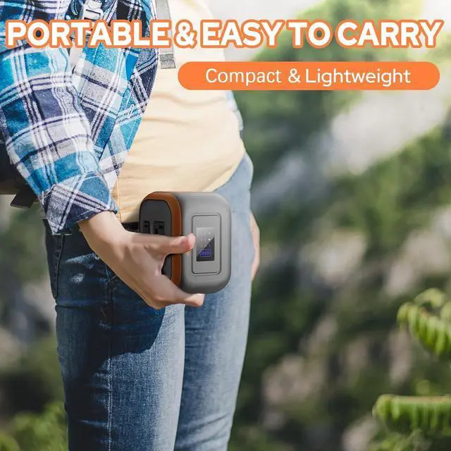 Alt view image 5 of 7 - Portable Power Station 120W, 110V Power Bank with AC Outlet, Portable Generator 97.6Wh External Lithium Battery Pack with USB C Input for Camping Home Use Van Life Adventure