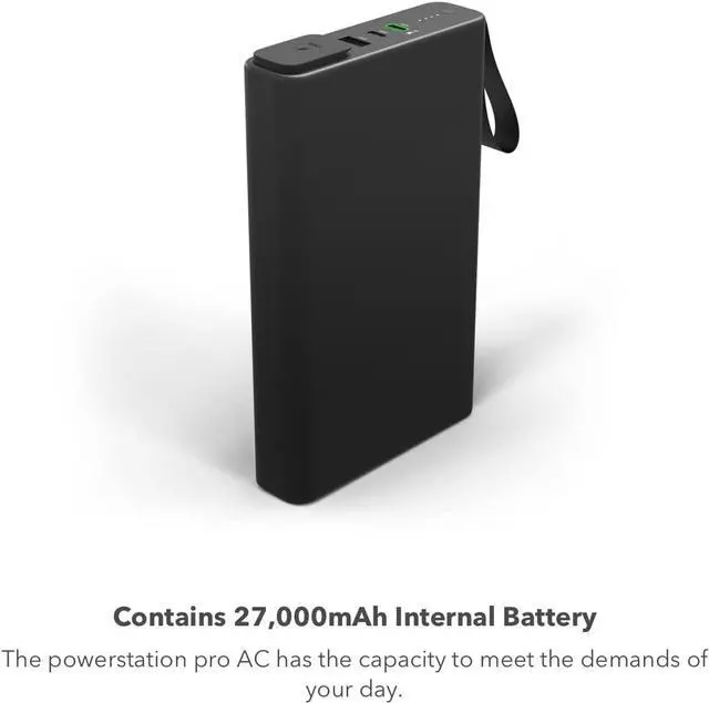 Alt view image 5 of 7 - powerstation pro AC (2023)-27,000 mAh External Battery compatbile With MacBook&iPad Portable PD battery with 100W of AC&60W USB-C Fast Charge integrated carry strap-USB-C cable included, Black