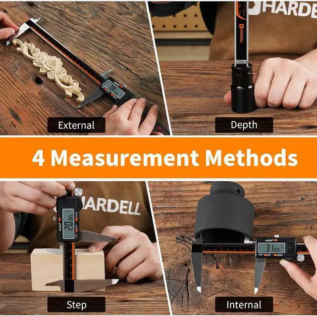 Alt view image 5 of 7 - Digital Caliper 12 Inch, Stainless Steel Caliper Measuring Tool with Large LCD Screen, Auto-Off Feature, Inch/Millimeter, Electronic Vernier Caliper for DIY, Jewelry, Parts,3D Printing
