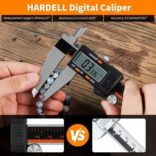 Alt view image 4 of 7 - Digital Caliper 12 Inch, Stainless Steel Caliper Measuring Tool with Large LCD Screen, Auto-Off Feature, Inch/Millimeter, Electronic Vernier Caliper for DIY, Jewelry, Parts,3D Printing