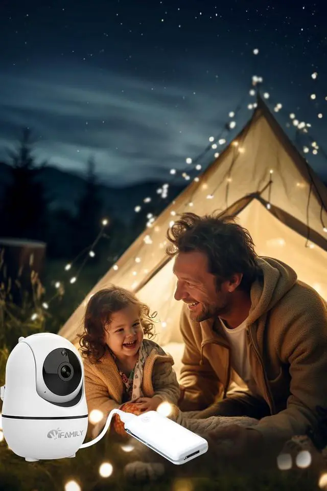 Alt view image 6 of 7 - Split Screen Baby Monitor, Large Display Video Baby Monitor with 2 Cameras and Audio, Long Range, Remote pan tilt, Night Vision, Temperature Sensor, 2 Way Talk, Feeding Clock and lullabies.