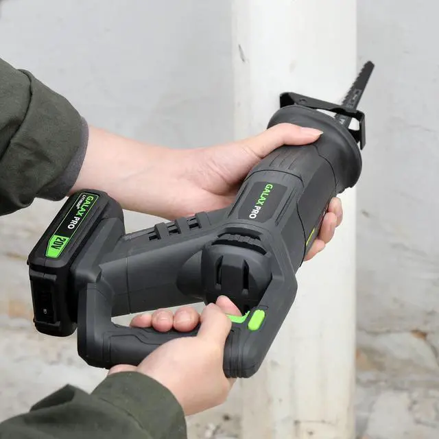 Alt view image 3 of 7 - Reciprocating Saw, Cordless Reciprocating Saw with battery, 0-3000RPM, 20V 2.0Ah Cordless Saw, 3pcs 6-inch Wood Saw Blade & 2pcs 6-inch Metal Saw Blade for thin wooden board, soft metal