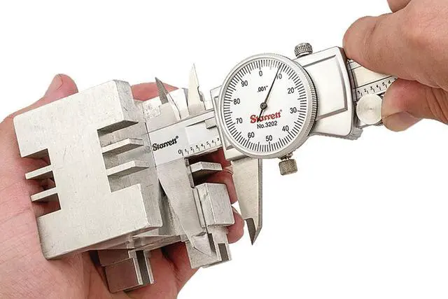 Alt view image 6 of 6 - Dial Caliper with Adjustable Bezel and Fitted Case - White Face, 0-6" Range, +/-0.001" Accuracy, .001" Graduations - 3202-6