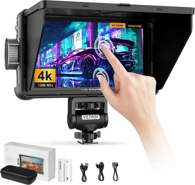 Main image of DC 550 Pro 5.5" Camera Monitors for DSLR Touchscreen Field Monitor 4K HDMI Video External Monitor mit Hood for   Nikon 1200nit 3D LUT Focus Peaking Histogram False Colours