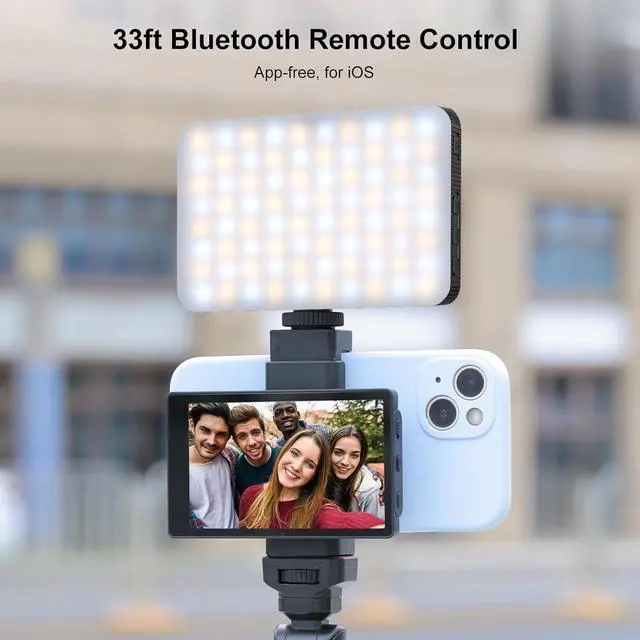Alt view image 4 of 6 - Phone Vlog Selfie Monitor Screen, Magnetic Phone Holder Clip Mount, Using Phone Rear Camera for Selfie Vlog Live Stream TikTok, Compatible with iPhone (NOT Supports 4K Recording)