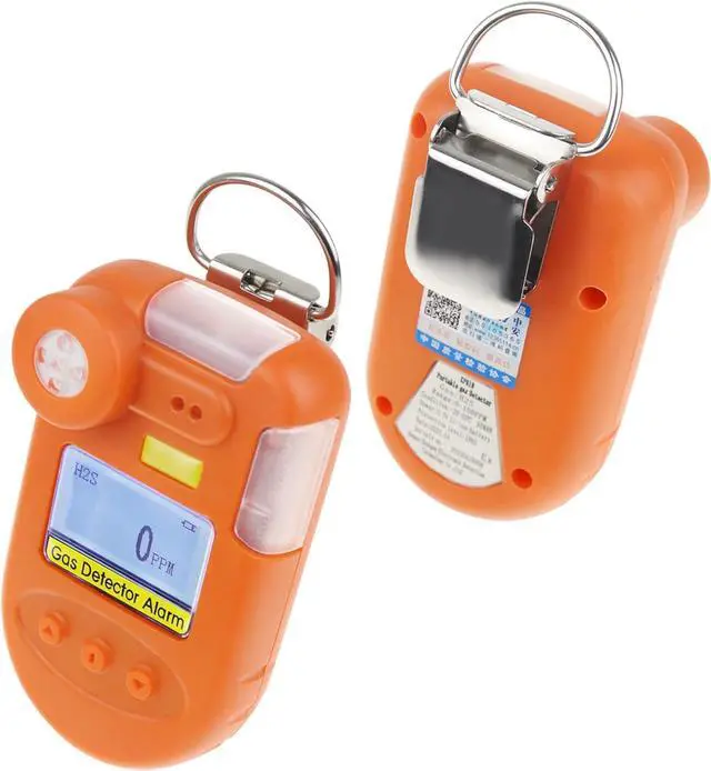 Main image of High Precision MCU Control H2S Gas Detector 0~100ppm H2S Monitor Clip on, Digital Hydrogen Sulfide Detector with LCD Backlit Alarm Data Records and Real-time Clocks Display, Rechargeable