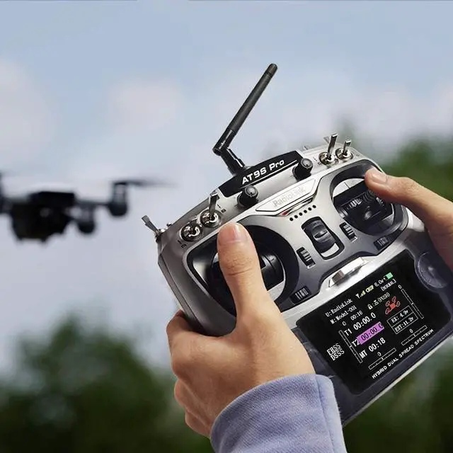 Alt view image 6 of 7 - Radiolink AT9S Pro 10/12 Channels Radio Transmitter and Receiver R9DS, Long Range for Airplane/Jet/FPV Racing Drone/Quad/RC Truck Car/Boat and More (Mode 2 Left Hand)