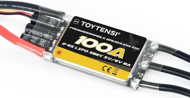 Alt view image 2 of 7 - 100A 2-6S RC Brushless Motor ESC for RC Plane Airplane with SBEC 5V/6V 8A