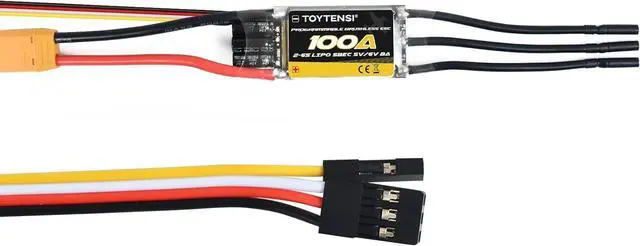 Alt view image 5 of 7 - 100A 2-6S RC Brushless Motor ESC for RC Plane Airplane with SBEC 5V/6V 8A