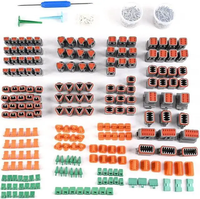Alt view image 6 of 6 - ST6234 708 Pcs DT Deutsch Connector Kit,2 3 4 6 8 12 Pin Gray Waterproof IP67 Electrical Connector with Solid Contacts Pick Removal Tool Automotive Repair Accessory Kit