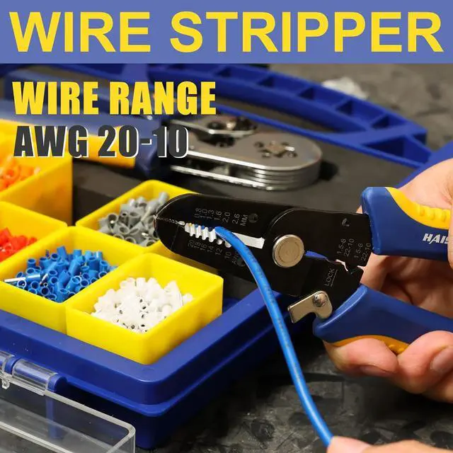 Alt view image 5 of 6 - 8PCS Crimping Tool Set - Ratchet Wire Crimping Tool for Heat Shrink,Insulated Nylon,Non-Insulated,Ferrule Wire End,Open Barrel Terminals,Solar Connectors