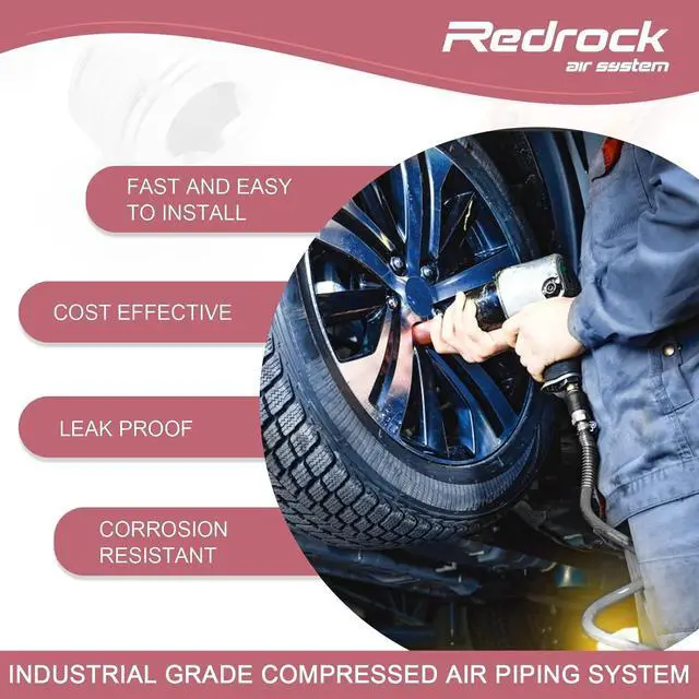 Alt view image 7 of 7 - Performance Shop Air Line Kit 3/4" x 200ft 5-Ways Out HDPE Aluminum Air Compressor Piping for Garage LeakProof&Easy to Install Air Hose Kit Air Compressor Accessories 200PSI ASTM F1282