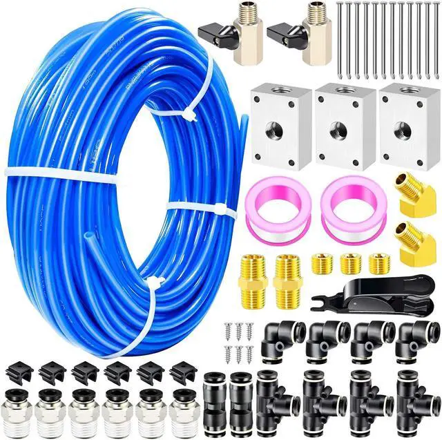 Main image of Blue 1/2 Inch od 32 Meter 100ft PU Air Tubing Kit Pipe Hose Air Line Tubing Or Fluid Transfer Pneumatic tubing