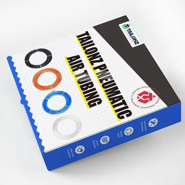 Alt view image 6 of 7 - Blue 1/2 Inch od 32 Meter 100ft PU Air Tubing Kit Pipe Hose Air Line Tubing Or Fluid Transfer Pneumatic tubing