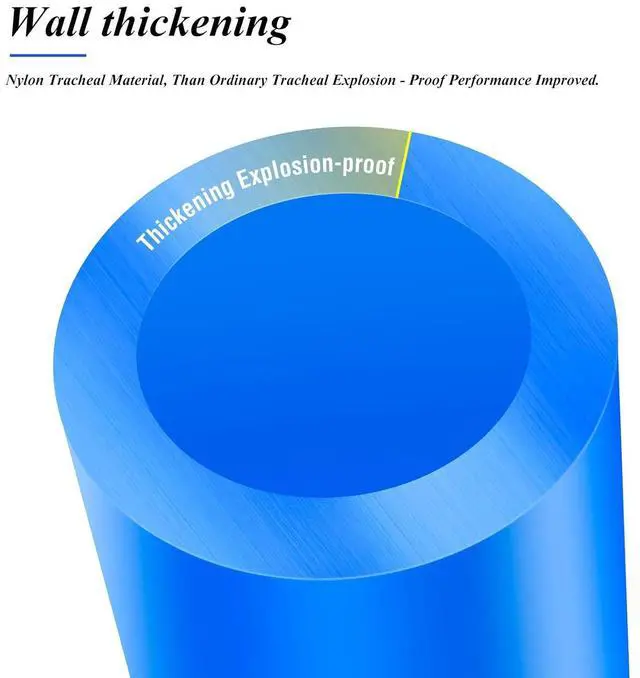 Alt view image 7 of 7 - Blue 1/2 Inch od 32 Meter 100ft PU Air Tubing Kit Pipe Hose Air Line Tubing Or Fluid Transfer Pneumatic tubing