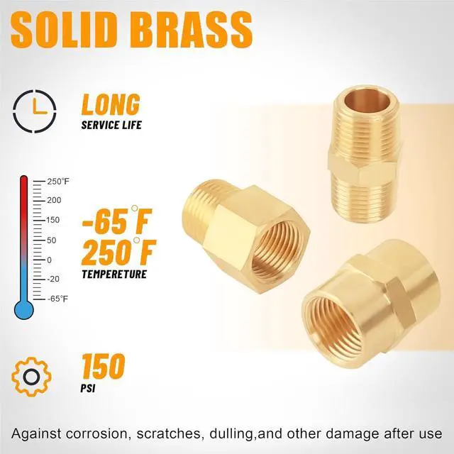 Alt view image 3 of 6 - 68PCS Brass Pipe Fittings Assortment Kit NPT Adapter,Hex Nipple,Reducer Bushing,Hex Coupling,90 Degree Barstock Street Elbow Fittings Kits