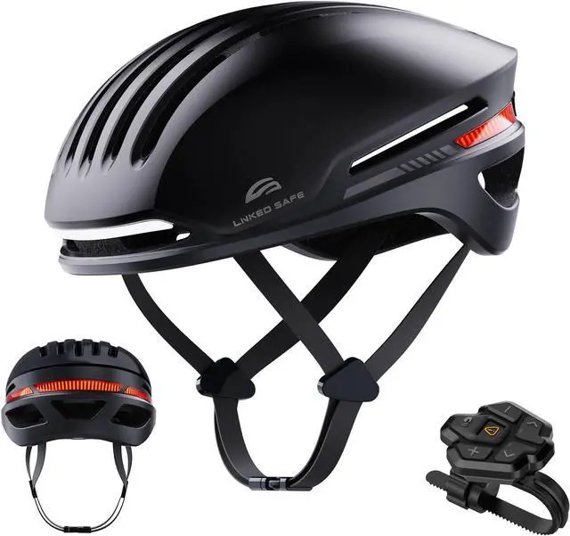 Main image of Bike Helmet with Bluetooth, Smart Bike Helmet for Adults Men Women with Built-in Speakers, Auto Brake Blinker, Front and Rear LED Turn Signals Remote Control, Smart Cycling Helmet.
