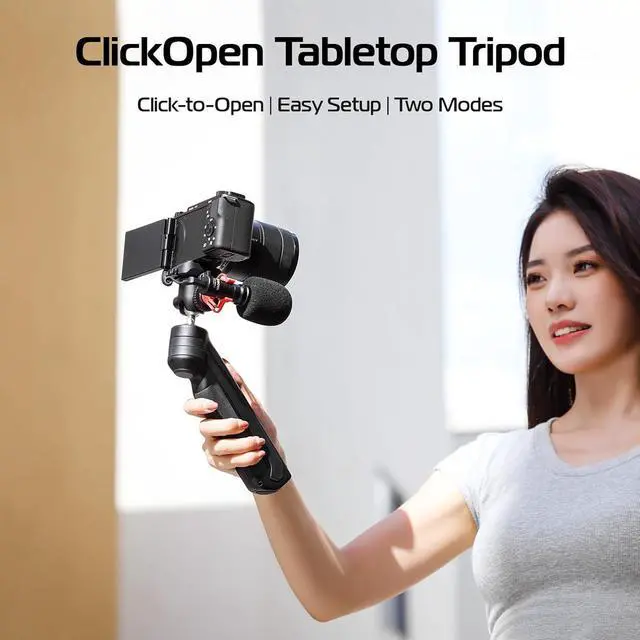 Alt view image 2 of 7 - Tabletop Tripod for Camera Mini Vlogging Tripod TT38, Uka F38 ClickOpen Flexible Travel Tripod for //Nikon/Fujifilm SLR DSLR Pocket Stand Shooting Selfie Video Vlog