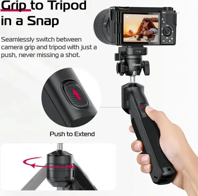 Alt view image 3 of 7 - Tabletop Tripod for Camera Mini Vlogging Tripod TT38, Uka F38 ClickOpen Flexible Travel Tripod for //Nikon/Fujifilm SLR DSLR Pocket Stand Shooting Selfie Video Vlog