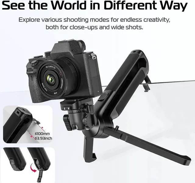 Alt view image 4 of 7 - Tabletop Tripod for Camera Mini Vlogging Tripod TT38, Uka F38 ClickOpen Flexible Travel Tripod for //Nikon/Fujifilm SLR DSLR Pocket Stand Shooting Selfie Video Vlog