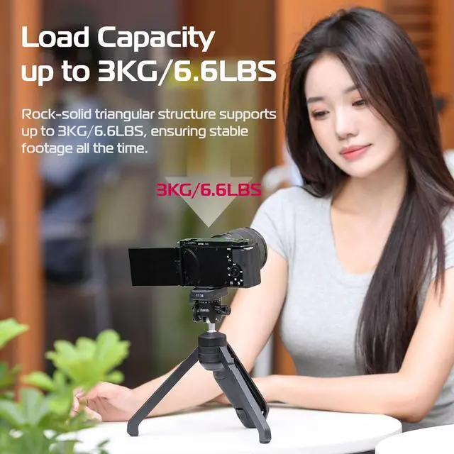 Alt view image 5 of 7 - Tabletop Tripod for Camera Mini Vlogging Tripod TT38, Uka F38 ClickOpen Flexible Travel Tripod for //Nikon/Fujifilm SLR DSLR Pocket Stand Shooting Selfie Video Vlog