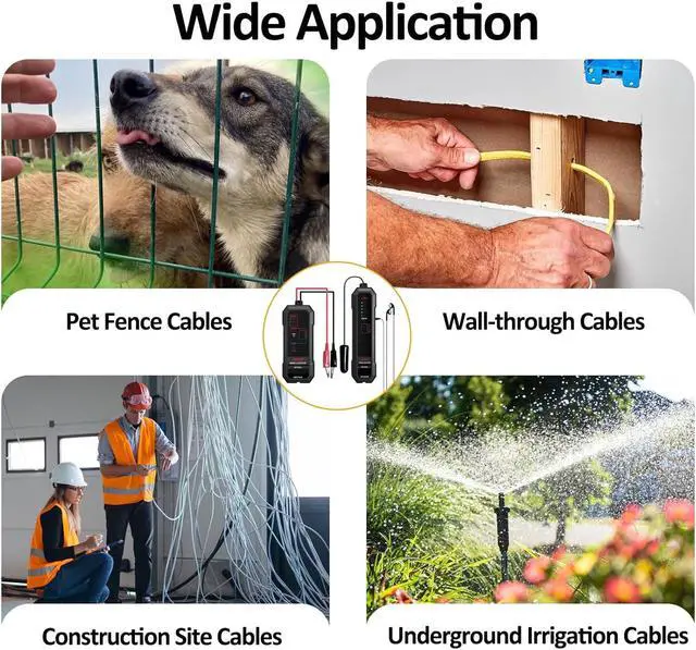 Alt view image 6 of 7 - New Underground Wire Locator, RockyMars Cable Tester with Rechargeable 1100mAh Battery for Invisible Fence for Dogs, Circuit Breaker Finder, Electric Fence Wire Tr, Wire Break Locator, etc.