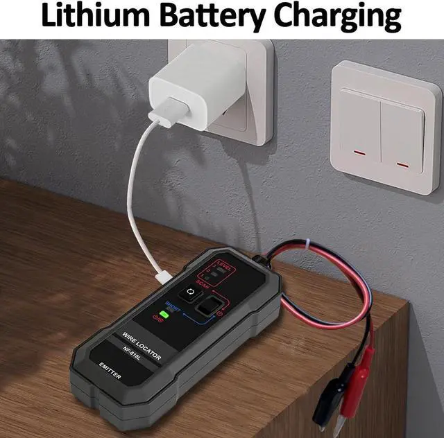 Alt view image 7 of 7 - New Underground Wire Locator, RockyMars Cable Tester with Rechargeable 1100mAh Battery for Invisible Fence for Dogs, Circuit Breaker Finder, Electric Fence Wire Tr, Wire Break Locator, etc.