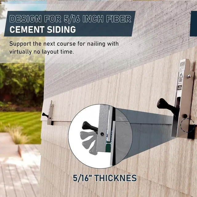 Alt view image 3 of 6 - Siding Installation Tools, Siding Mounting Kit for Use with 5/16-Inch Fiber Cement Siding, Siding Tools Lap Siding Gauge with Adjustable Reveals, Hardie Siding Tools, Aluminum Body, 2 Packs