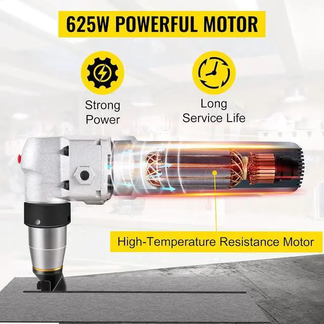 Alt view image 3 of 7 - Electric Metal Nibbler 625W Nibbler Metal Cutter 1000RPM High Speed Rotor 0.16in/4mm Metal Nibbler 110V w Replaced Blades Storage Case Sheet Metal Nibbler for Cutting Stainless Steel, Aluminium