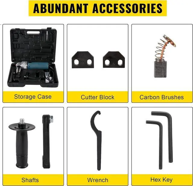 Alt view image 5 of 7 - Electric Metal Nibbler 625W Nibbler Metal Cutter 1000RPM High Speed Rotor 0.16in/4mm Metal Nibbler 110V w Replaced Blades Storage Case Sheet Metal Nibbler for Cutting Stainless Steel, Aluminium