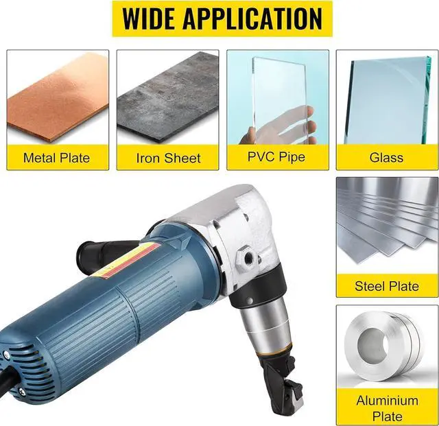 Alt view image 7 of 7 - Electric Metal Nibbler 625W Nibbler Metal Cutter 1000RPM High Speed Rotor 0.16in/4mm Metal Nibbler 110V w Replaced Blades Storage Case Sheet Metal Nibbler for Cutting Stainless Steel, Aluminium