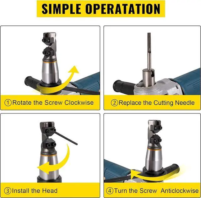 Alt view image 6 of 7 - Electric Metal Nibbler 625W Nibbler Metal Cutter 1000RPM High Speed Rotor 0.16in/4mm Metal Nibbler 110V w Replaced Blades Storage Case Sheet Metal Nibbler for Cutting Stainless Steel, Aluminium