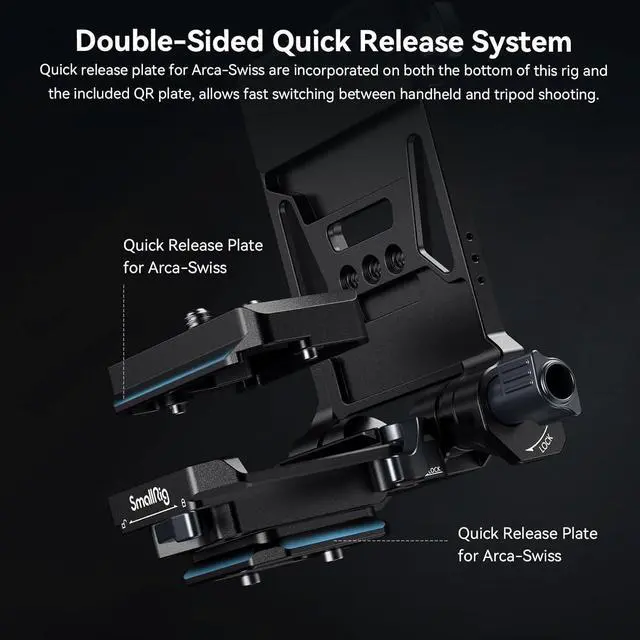 Alt view image 4 of 7 - V-Mount Battery Plate, V Lock Battery Plate with Dual Quick Release Plate for Arca-Swiss, L-Shape Compact & Foldable V Mount Battery Plate for V Mount Battery, DSLR Camera, Tripod - 4064B