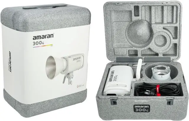 Alt view image 7 of 7 - 300c RGB COB Video Light Bowen Mount 2,500K to 7,500K CCT with G/M Adjustment 26,580 lux @ 1m with Hyper Reflector (White (300c))