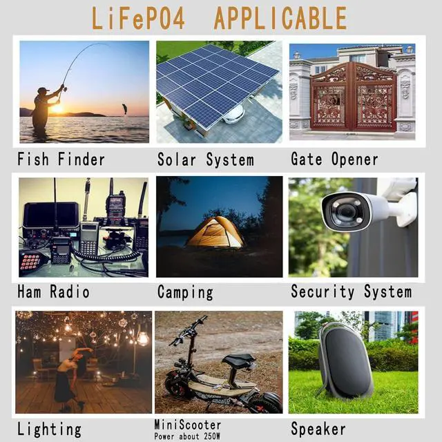 Alt view image 3 of 7 - 12V 18Ah Lithium Battery, 5000+ Cycles LiFePO4 Deep Cycle Battery for Solar System, Outdoor Camping, Power Wheels, Fish Finder, Kids Scooters, Built-in 20A BMS, Power Supply Output 256W