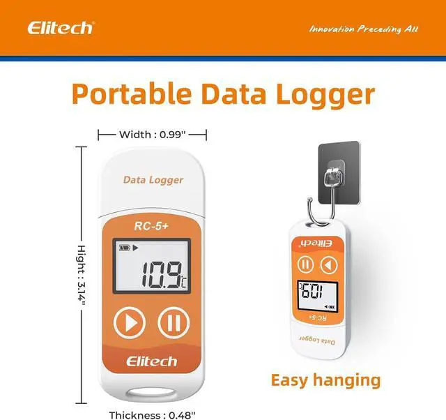 Alt view image 4 of 7 - RC-5+ Digital PDF USB Temperature Data Logger Reusable Recorder Refrigerator Thermometer 32000 Points High Accuracy