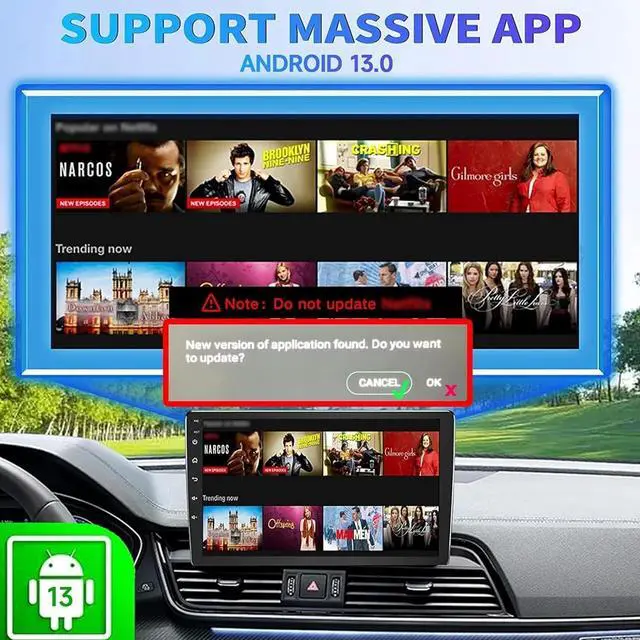 Alt view image 4 of 7 - Wireless CarPlay Android AUTO Multimedia Video Box 4G Cellular,4GB+64GB,8Core,Android 13 Built-in Navigation Support SIM&TF Card Bluetooth Support Car with OEM Wired CarPlay/Android Auto