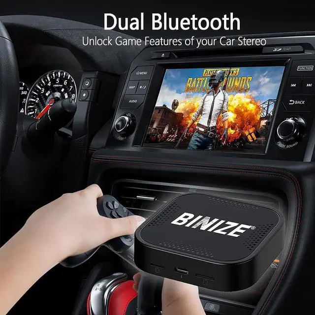 Alt view image 5 of 7 - Wireless CarPlay Android AUTO Multimedia Video Box 4G Cellular,4GB+64GB,8Core,Android 13 Built-in Navigation Support SIM&TF Card Bluetooth Support Car with OEM Wired CarPlay/Android Auto