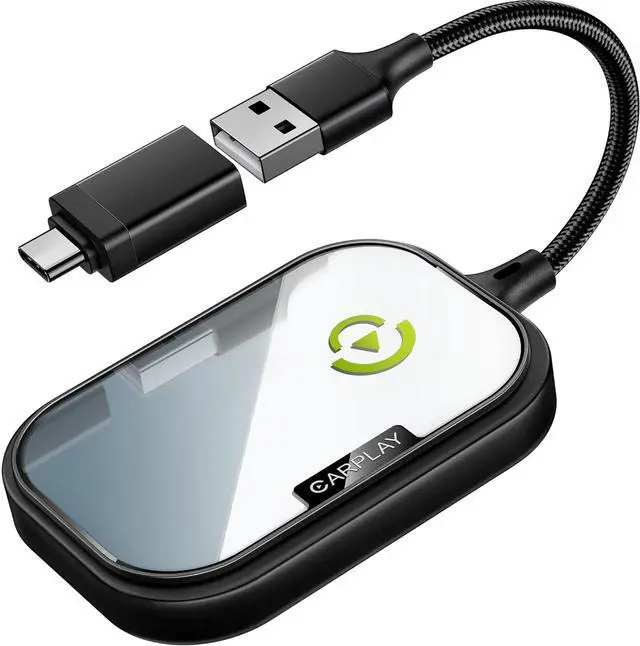 Main image of Wireless CarPlay Adapter for  iPhone, Converts Factory Wired CarPlay to Wireless CarPlay 2024 Upgrade Plug & Play Auto Connect Fast Easy Use for Cars from 2017 & iPhone iOS Dark Black