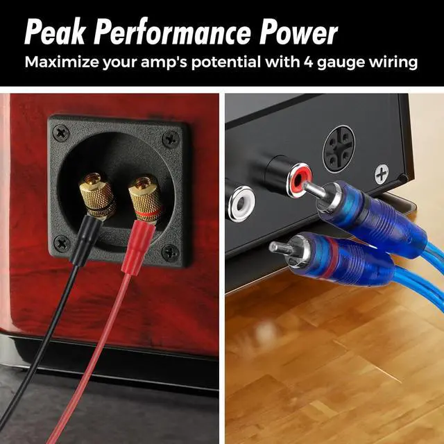 Alt view image 2 of 7 - Dual 1/0 Gauge Amp Wiring Kit - Amp Kit with 4 Amplifier Installation Wiring True Spec and Soft Touch Wire - 4 Gauge Wire, 1/0 Gauge Amp Kit, Amplifier Wiring Kit, Sub Wiring Kit