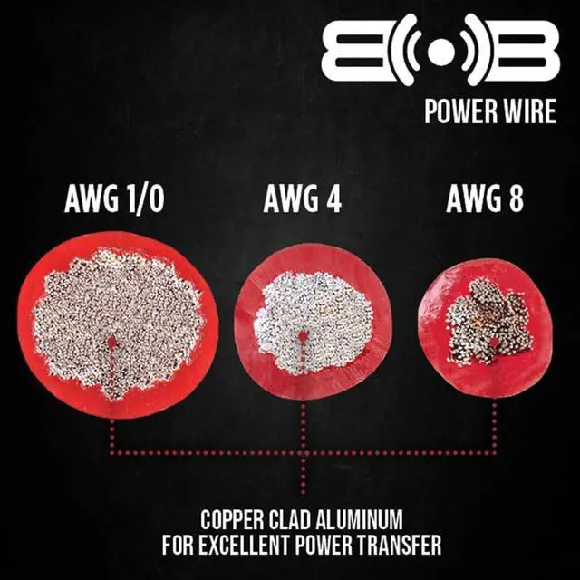 Alt view image 3 of 7 - True 1/0 Gauge AWG Premium CCA Dual Amplifier Wiring Kit Without RCA Cable - BPK0D RED