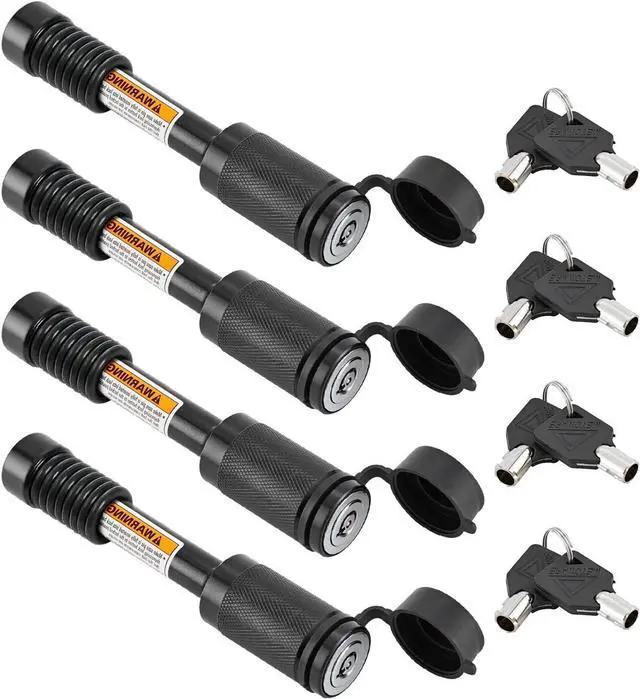 Main image of Trailer Hitch Locks Receiver Lock Keyed Alike Fits Class III IV 2" 2-1/2" Receiver with 5/8" Dia 3-1/2 Long Pin and Anti-Rattle Rubber O-Rings, for Trailer Truck Car Boat (4 Pack)