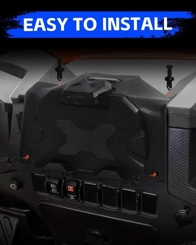 Alt view image 6 of 7 - RZR XP Tablet Holder, RZR XP Electric Device Mount for Ipad Phone GPS Navigation Compatible with 2019-2023 Polaris RZR XP 1000 RZR XP Turbo Accessories Device Holder Extra Storage Space