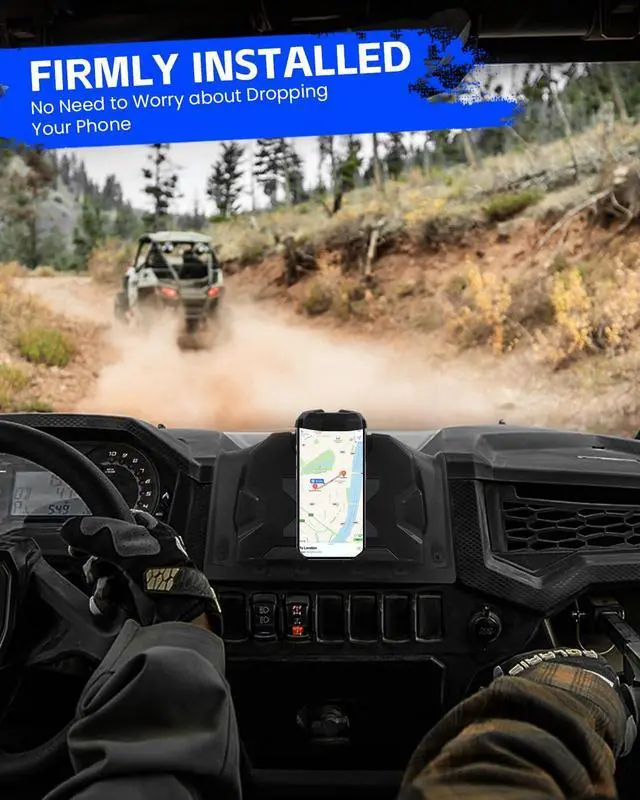 Alt view image 7 of 7 - RZR XP Tablet Holder, RZR XP Electric Device Mount for Ipad Phone GPS Navigation Compatible with 2019-2023 Polaris RZR XP 1000 RZR XP Turbo Accessories Device Holder Extra Storage Space