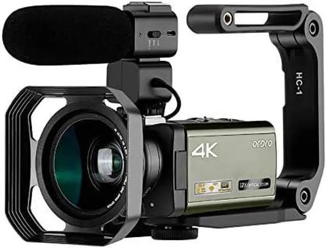 Alt view image 4 of 7 - 4K Video Camera Camcorder, AC5 4K Ultra HD Camcorder w/12x Optical Zoom 100x ligent Zoom for Vlogging, WiFi UHD Camcorder 3.1" IPS Touch Screen w/Mic Wide Angle Lens
