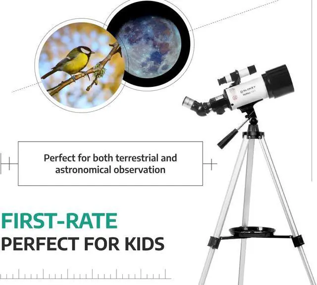 Alt view image 2 of 7 - 16x-120x Refractor Telescope - Easy to Use Astronomical Telescope for Adults and Kids - Ideal for Stargazing for Kids and Beginners - Perfect for Observing Planets and Stars